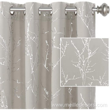 Foil Printed Thermal Insulated Grommet Blocking Curtains